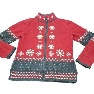 Guide series vintage Winter sweater Size Small Red Grey